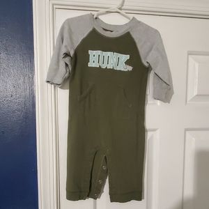 "Hunk" Romper Sky Blue and Olive